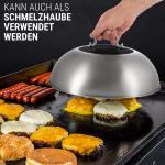 Small Yosukata 34cm Wok aus Blauem Kohlenstoffstahl (Flacher Boden, Vorbereitete) + Edelstahl Wok-Deckel 32,5cm (für Wok 34cm) + Wok-Utensilien-Set: Wokspatel und Schöpfkelle aus vorbereitetem Karbonstahl und Bambus-Essstäbchen mit 43 cm Länge