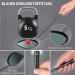 Small Yosukata Wok-Utensilien-Set: Wokspatel und Schöpfkelle aus vorbereitetem Karbonstahl und Bambus-Essstäbchen mit 43 cm Länge