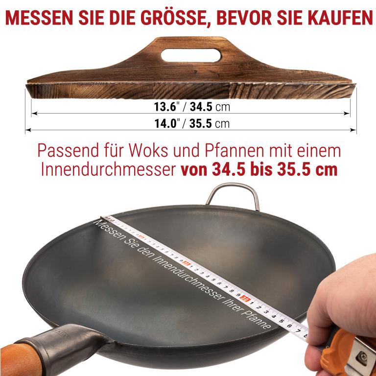 Yosukata Wok-Deckel aus Holz 36cm