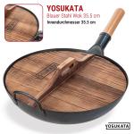 Small Yosukata Wok-Deckel aus Holz 36cm