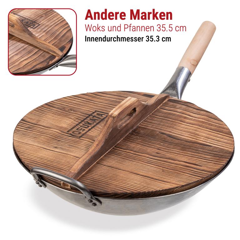 Yosukata Wok-Deckel aus Holz 36cm