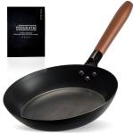 Small Yosukata 26cm Schwarze Bratpfanne aus Kohlenstoffstahl (Vorbereitete)