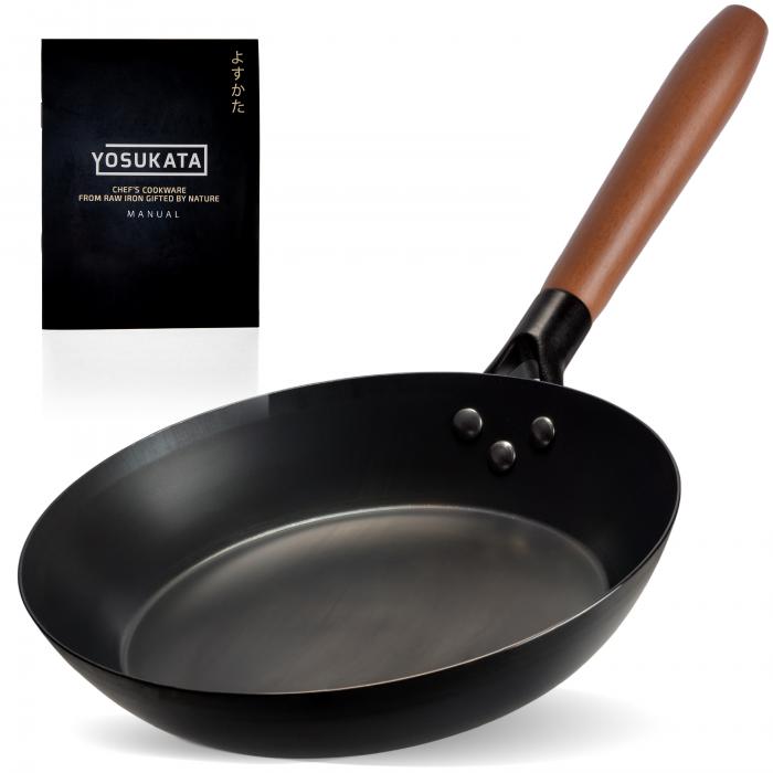 Yosukata 26cm Schwarze Bratpfanne aus Kohlenstoffstahl (Vorbereitete)