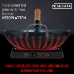 Small Yosukata 34cm Wok aus Blauem Kohlenstoffstahl (Flacher Boden, Vorbereitete)